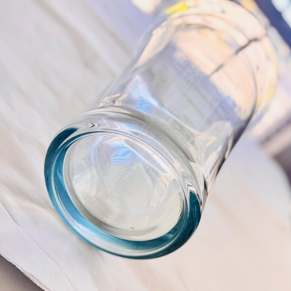 VINTAGE 12” Thick & HEAVY Solid Glass Fluted Vase - 7 LBS!! - Picture 4 of 14